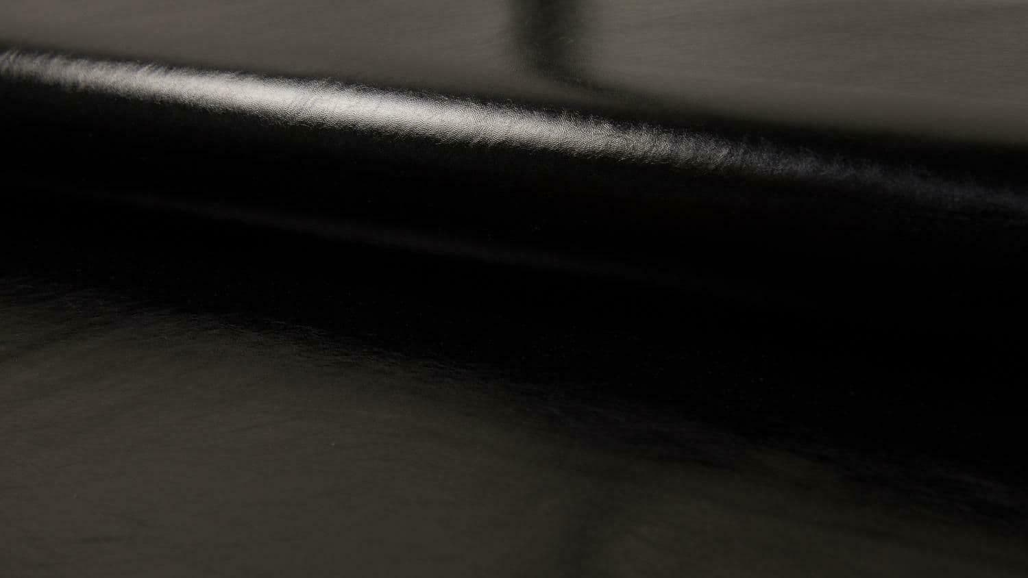 Luxury Shiny Lack Leather Fabric Material - BLACK