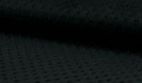 Luxury Supersoft DIMPLE Cuddle Soft Fleece Fabric Material - BLACK