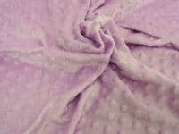 Luxury Supersoft DIMPLE Cuddle Soft Fleece Fabric Material - LILAC