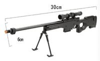 -10% Die-Cast Metal 1:4 Scale Model Gun (Type: L96 Black)