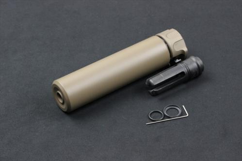 -15% Angry Gun Socom 5.56 Dummy Silencer with 4 Prone Flash Hider (FDE , marked)