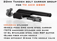 20mm Tandem CNC steel bolt for Tokyo Marui AKM GBBR(Gen2)