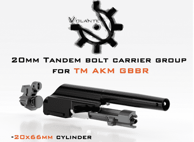 20mm Tandem CNC steel bolt for Tokyo Marui AKM GBBR(Gen2)