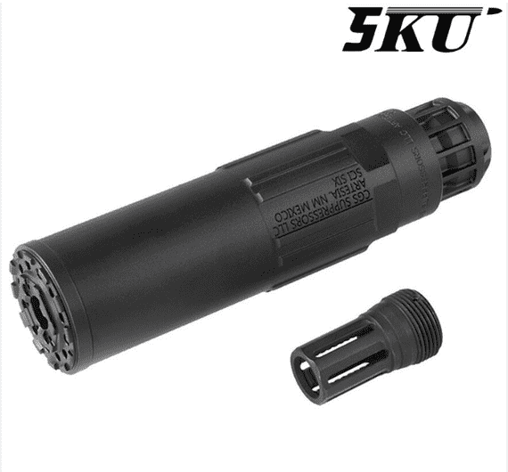 5KU CGS Style SCI-SIX Suppressor with Flash Hider Black 5KU (5KU-400-BK)