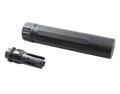 5KU DA SAND-S silencer with hider for 14mm- electric gun (Black) 316-BK