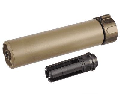 5KU SOCOM556 RC2 Suppressor with -14mm CCW Flashider (Dark Earth) 224-T