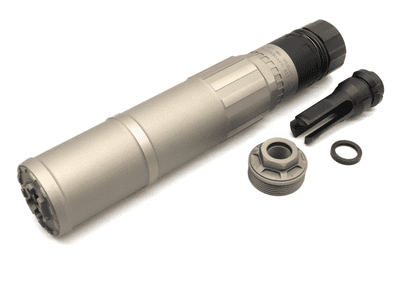 Airsoft Artisan HELIOS QD Suppressor w/Flash Hider (Titanium grey)
