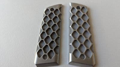 Aluminium diamond grips for M1911/MEU (Silver)