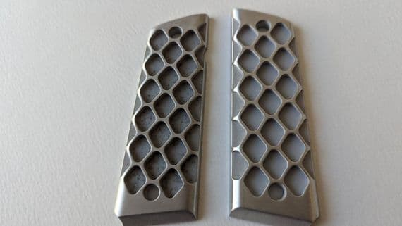Aluminium diamond grips for M1911/MEU (Silver)