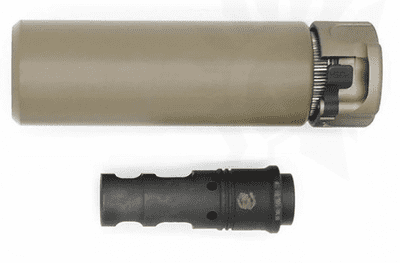 Angry Gun SOCOM 5.56 MINI DUMMY SILENCER with 14CCW Flash Hider (FDE )