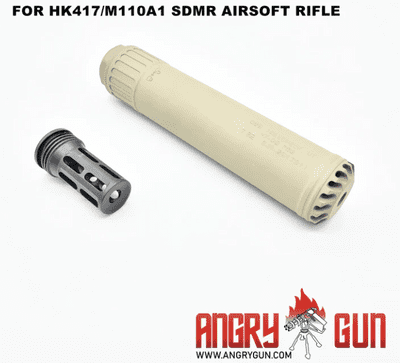 Angry Gun Tornado Dummy Airsoft Silencer ( MK16 URGI / HK417,M110A1 SDMR / AR15,M4,416 Version )