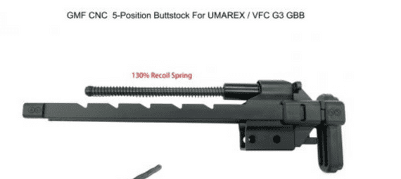 Back-order G3 BOW MASTER GMF CNC B Style 5-Position Buttstock For UMAREX/VFC G3 GBB