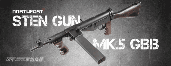 Backorder Northeast STEN gun Mk.V GBB Airsoft Rifle - All steel with Wood stock/grips