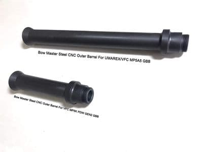 Bow Master CNC Steel Outer Barrel for UMAREX / VFC MP5A5 / MP5K V2 GBB Series