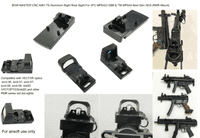 Bow Master Night Rear Sight RMR Mount For Umarex / VFC HK53 / MP5 / G3 GBB & TM MP5A5 Next Gen AEG