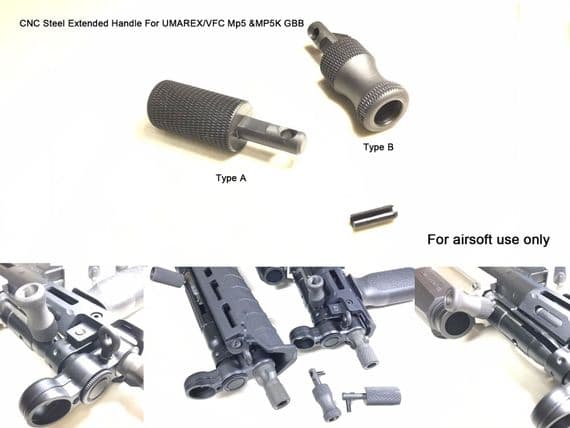 Bow Master  Steel Extended Charging Handle for VFC MP5
