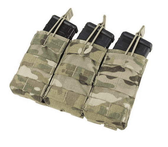 Condor Outdoor MOLLE Triple Open Top M4 Mag Pouch (Multicam)