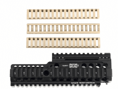 Danial defence Genuine SA80 L85A2 Black rail with 3 Ergo ladder covers