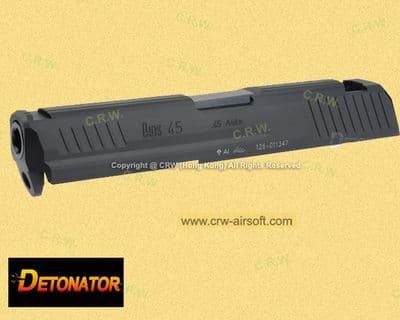 Detonator CNC Aluminum Slide Set for KSC/Umarex HK45 GBB (Black)