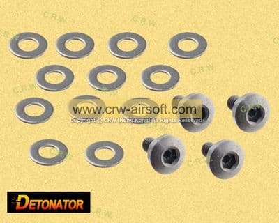 Detonator Hexagon Steel Grip Screw for Marui M1911 Series (Silver)