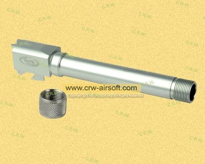 Detonator Tokyo Marui M&P 9 sliver Storm Lake barrel with threaded  (OB-TM13SV)