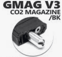 GHK M4 / G5 PMAG Style CO2 Airsoft Magazine (Black)