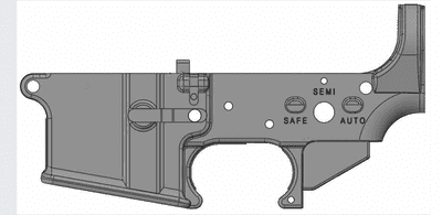 GHK M4 GBB Rifle Lower Receiver (Blank)