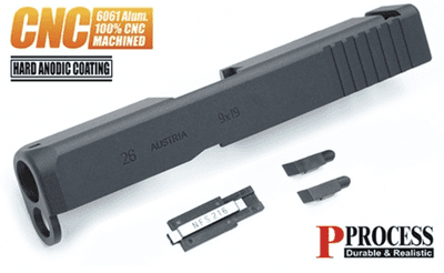 Guarder Aluminium CNC Slide for Marui G26 Gen3 (Standard)(Black)