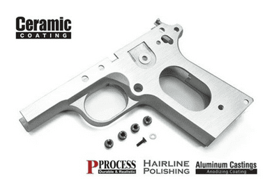Guarder Aluminium Frame for Marui V10 (Ceramic / Silver Polishing)