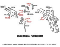 Guarder Chassis Internal Parts For Marui V10 / M1911A1 / MEU / M45A1 / S70 / Detonics (V10-31)