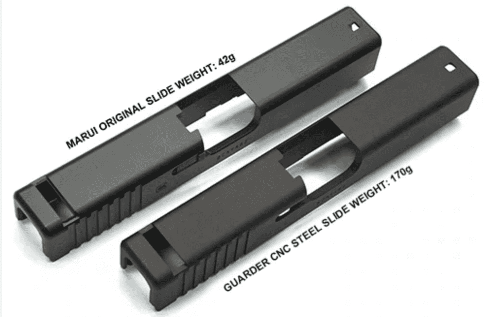 GUARDER 東京マルイ G19 Gen4用スチールCNCスライGLK-255 Guarder GLK-255 BK Steel CNC Slide for MARUI G19 Gen4 Black