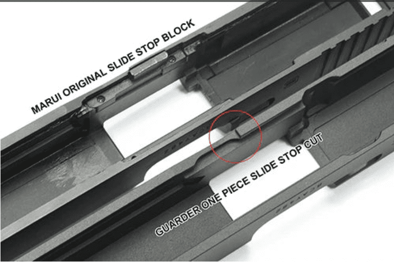 Guarder GLK-255 BK Steel CNC Slide for MARUI G19 Gen4 Black