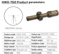 Holy Warrior HWO-TGO 6T HD scope 1-6x24 30mm (Best for MCX)