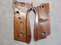 Kimpoi M93R (Glossy) Hand Carved Real Wood Grip Type D For KSC/KWA M93R S7 GBBP W/H LOGO