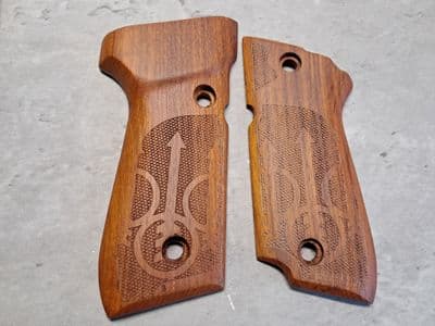 Kimpoi M93R (MATT) Hand Carved Real Wood Grip Type C For KSC/KWA M93R S7 GBBP W/H LOGO