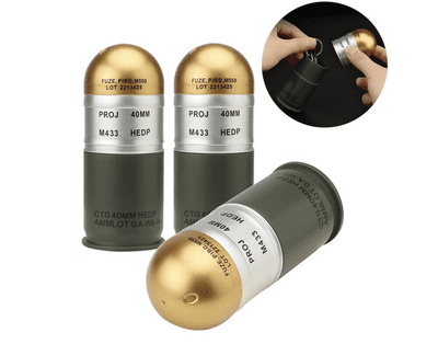 M433 HEDP 40mm Cartridge Dummy Grenade Model Collection Toy Mini Storage