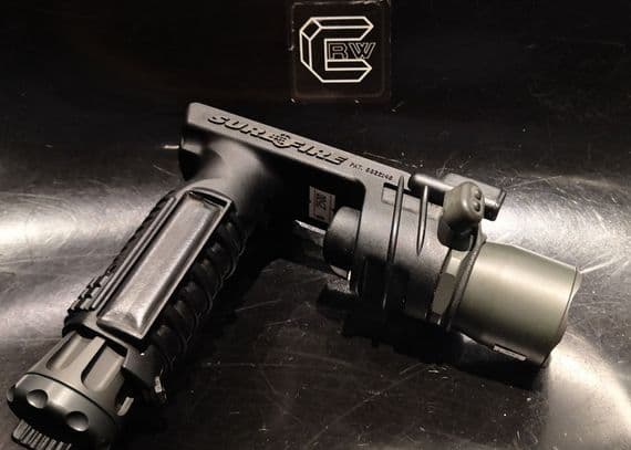 M900a Surefire with A. R. M. S. Qd mount