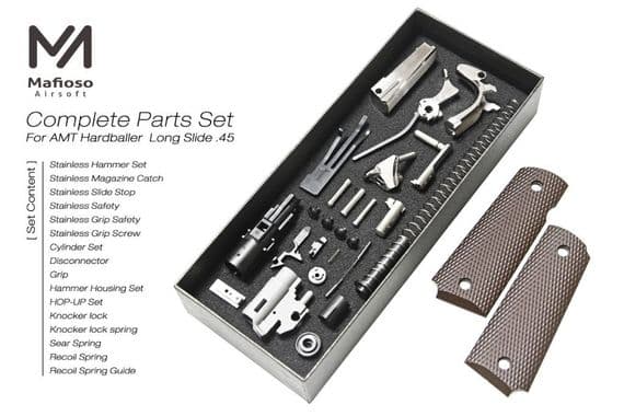 Mafioso CNC AMT Long Slide Complete Parts Set for Marui M1911 GBB