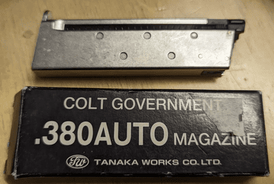 MAGAZINE FOR TANAKA COLT .380 AUTO (STAINLESS)