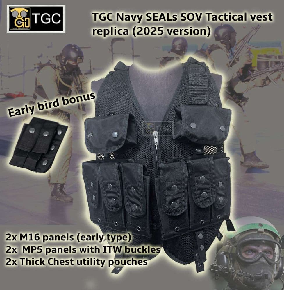 Navy SEALs SOV Tactical vest replica package by TGC 2025 version