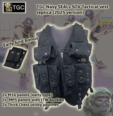 Navy SEALs SOV Tactical vest replica package  by TGC (2025 version)