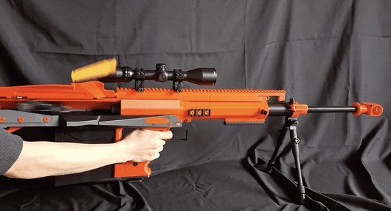 Panverine 3D print MODEL kit (Black) of a Lynx GBB replica with .50BMG SHELL Ejection!