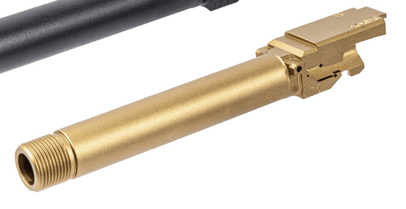 Pro-Arms 14mm CCW Threaded Outer Barrel For Marui TM G17 Gen5 MOS GBBP (Gold)
