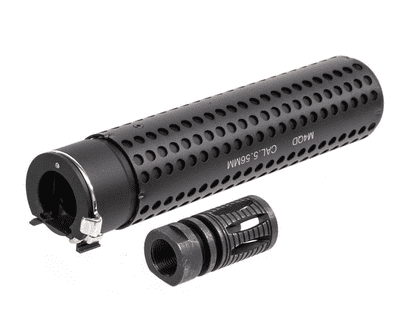 SALE! 5KU K_C QD SOCOM Silencer with SR16 14mm CCW Flash Hider (5KU-101) great for mk18mod0 setup