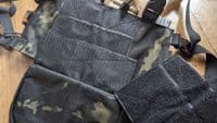 Sale! Big Foot D3CRH Chest Rig Vest + drop down utility pouch (Multicam Black) M4 or 762 mags