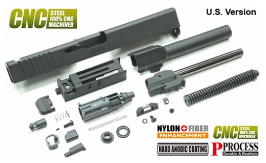 SALE! Guarder G17 gen2 or Gen3 Steel Slide Complete Set (2020 New Ver./U.S. Ver./Black ) #197(U)BK