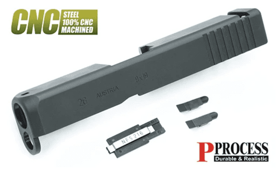 SALE! Guarder GLK-74 Steel CNC Slide for MARUI G26 Gen3 (Standard/Black) 2021 New Ver.