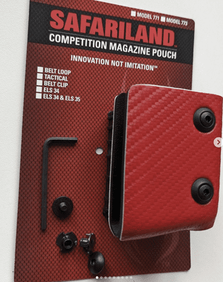 SALE! Safariland Model 771 Red (Set of 3 pouches ) Fast draw mag pouch for Glock (right handed)