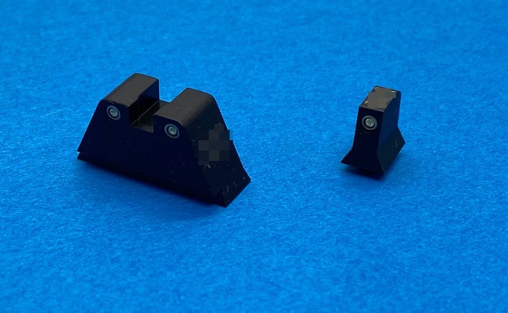 Tritium CNC Steel Suppressor (HIGH) Sight Set for Umarex Glock 19X,G19 Gen4, G17 Gen5