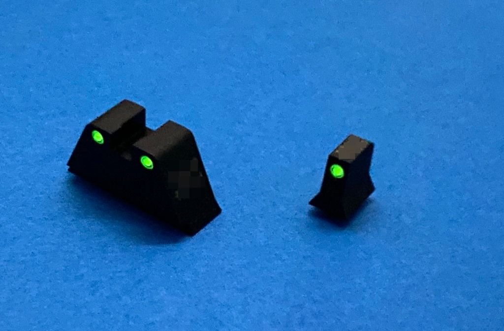 Tritium CNC Steel Suppressor (HIGH) Sight Set for Umarex Glock 19X,G19 Gen4, G17 Gen5